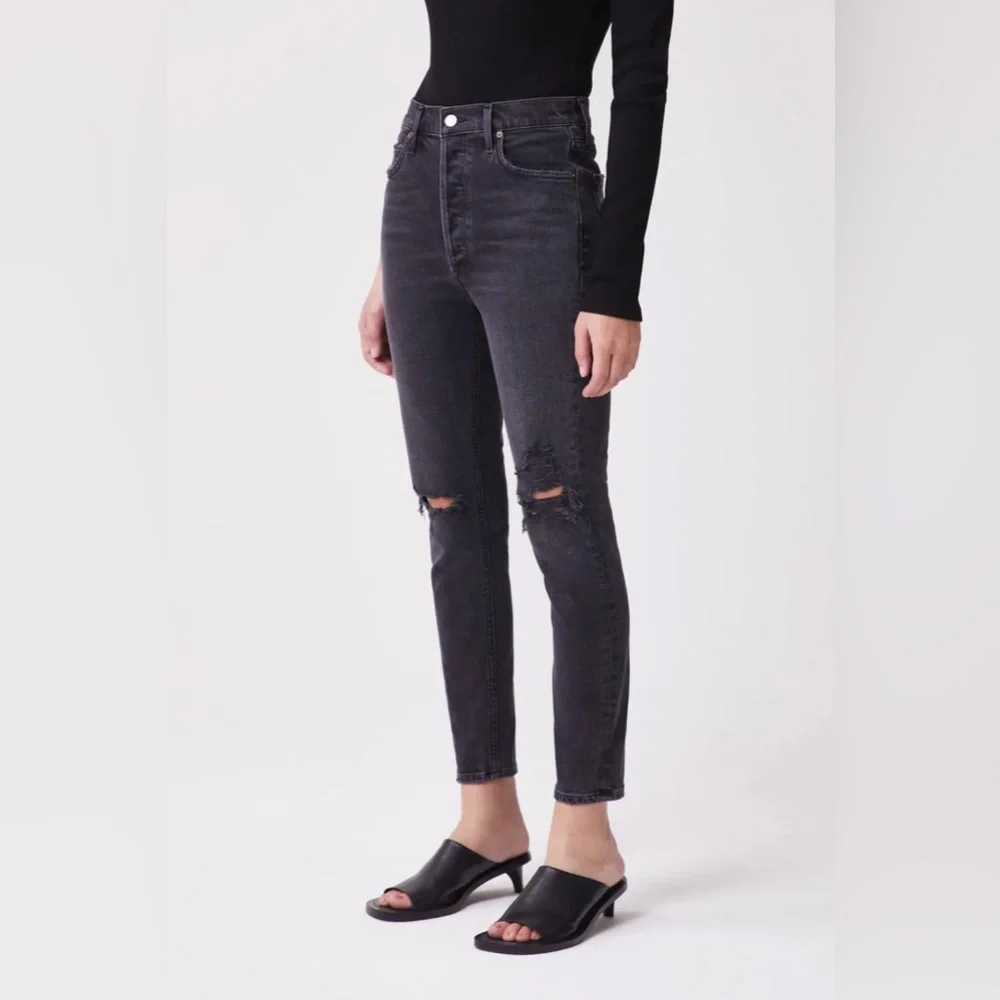 NWOT - Agolde Nico High Rise Slim in Cassette - Size 30 - Picture 1 of 7